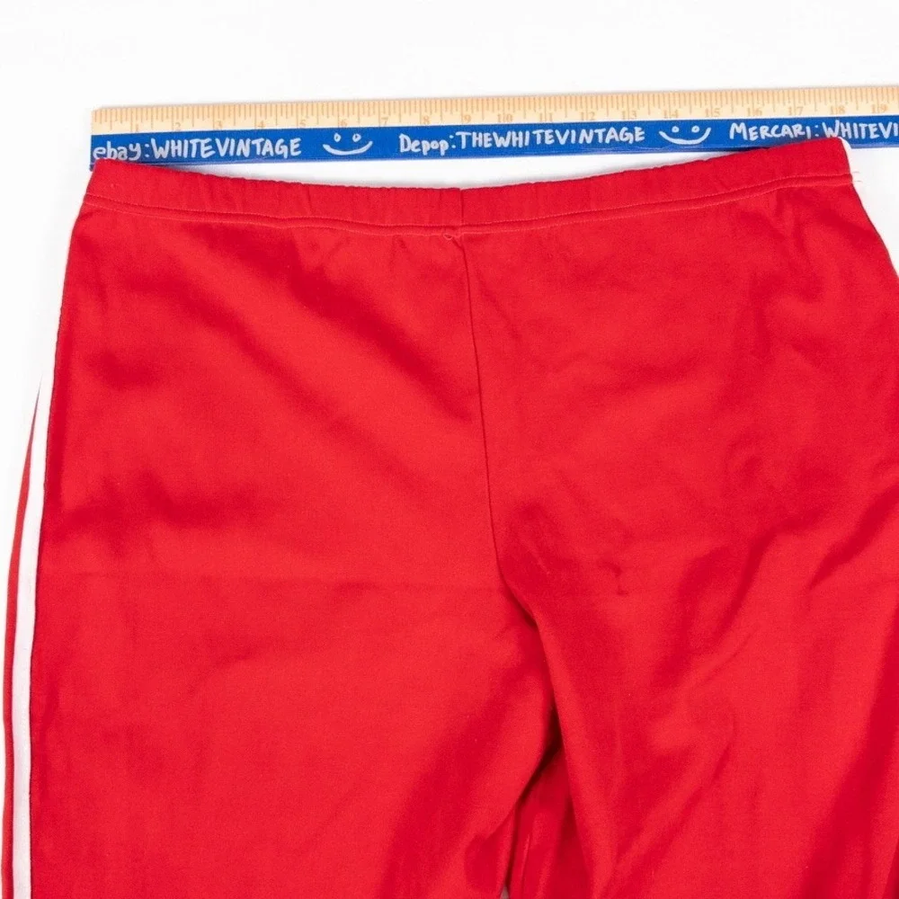 Adidas Tracksuit Pants Mens XL Red 70s‎ Vintage German Tag Foot Strap Ankle Zips